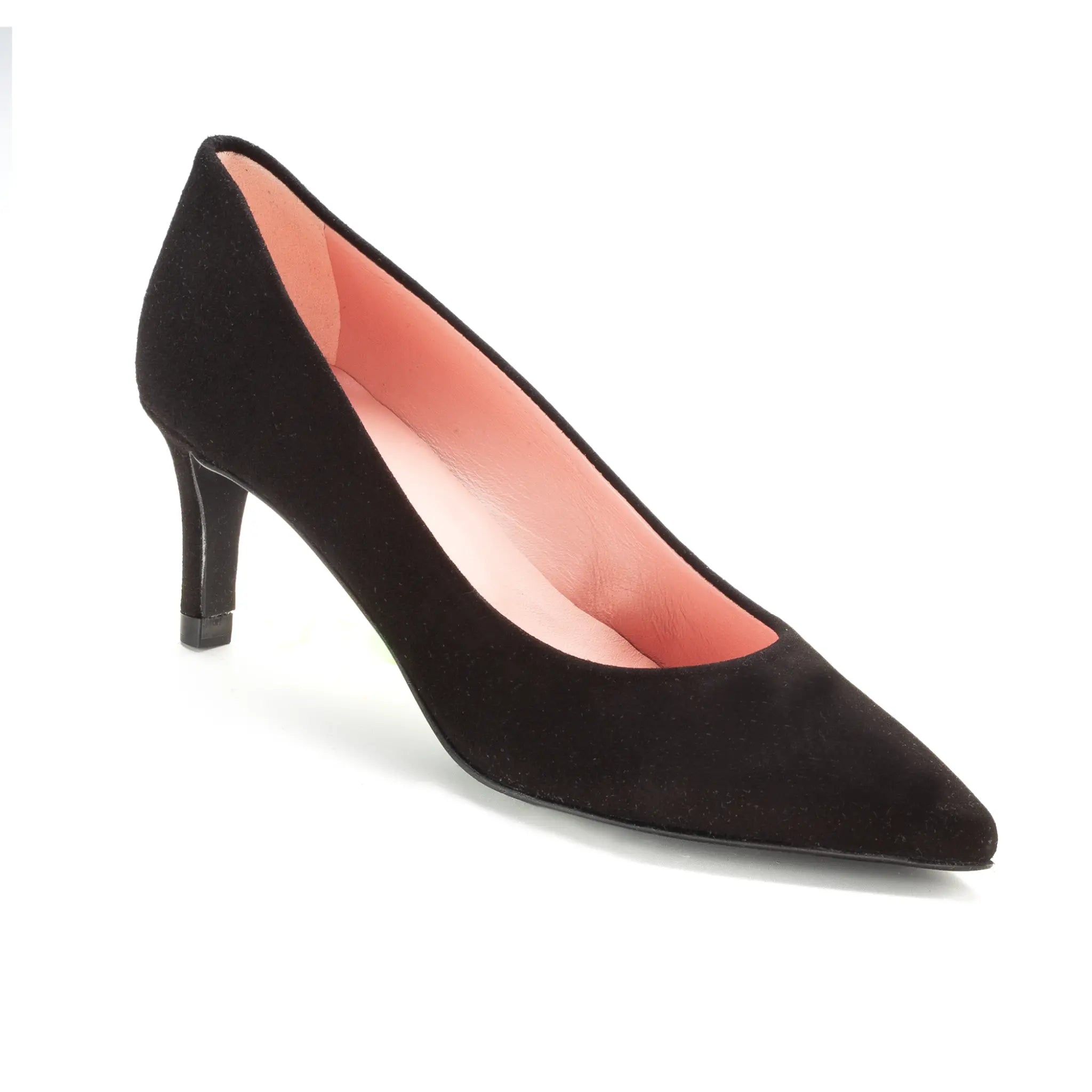 Black suede pump heel for teens