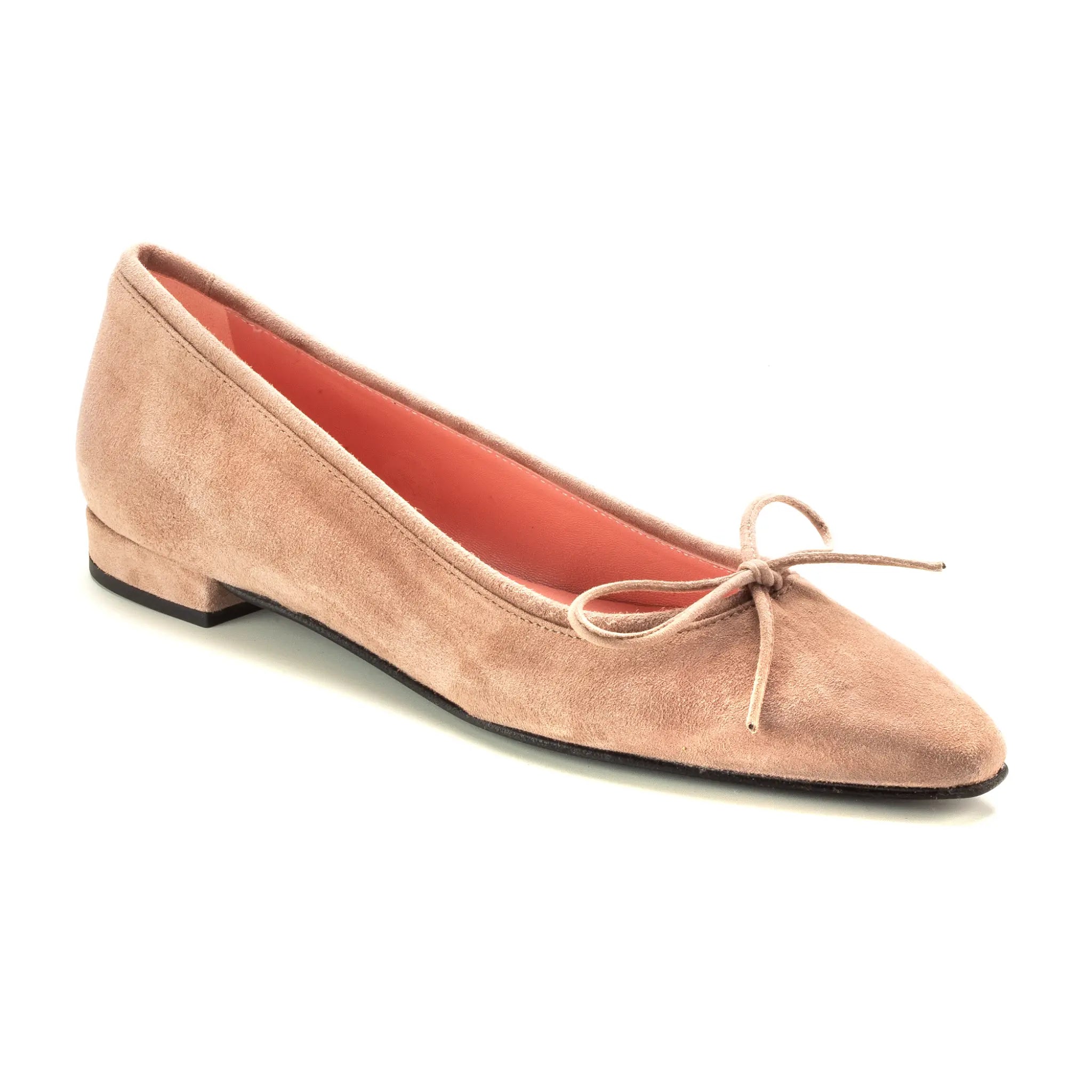 52680 - Taupe suede bow shoe for teens, casual flats