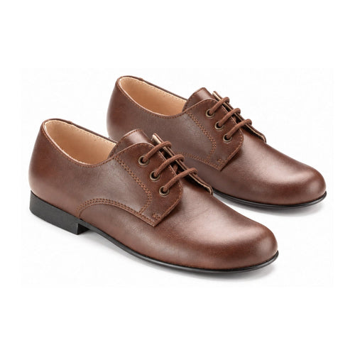 Brown Leather Boys Lace Shoe