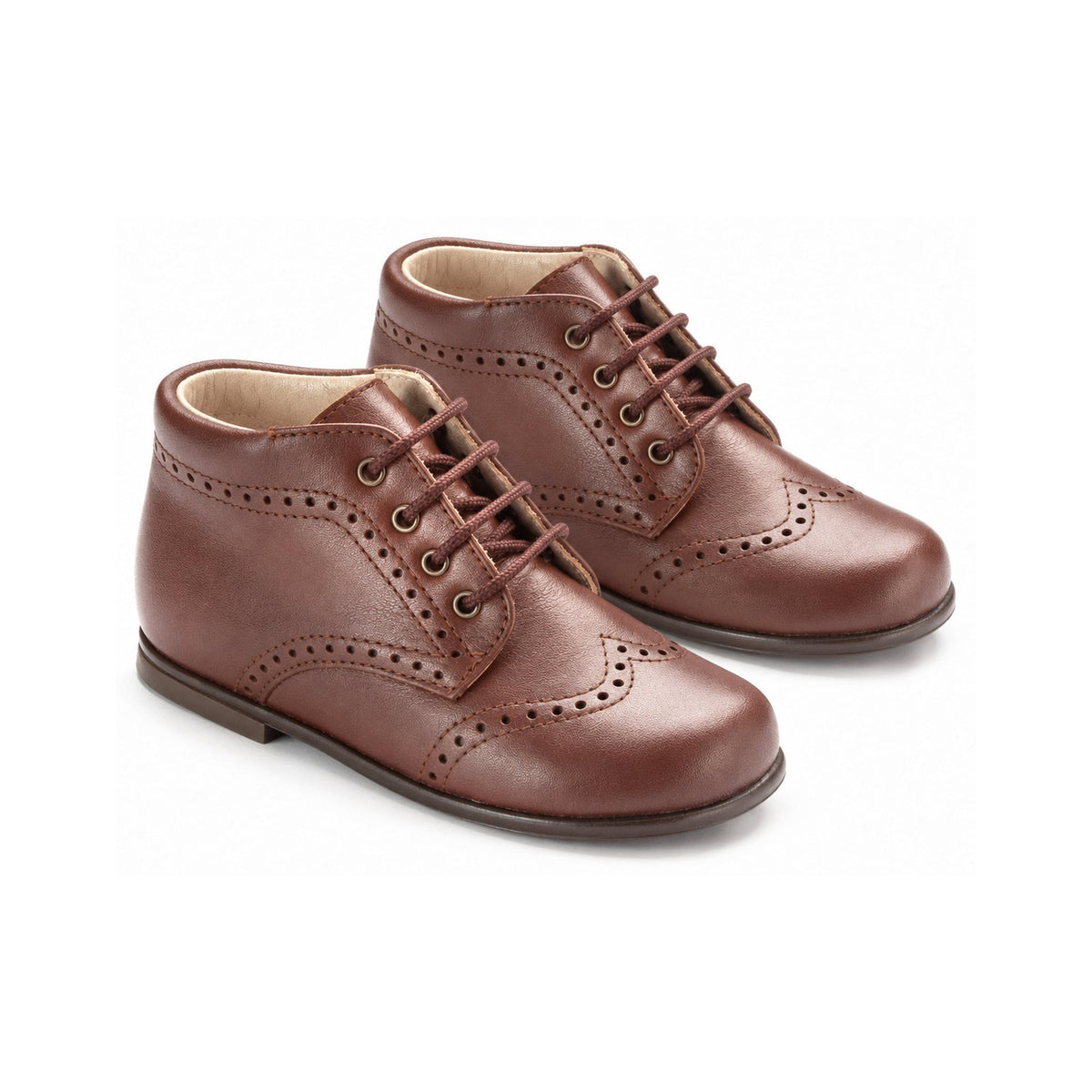 Brown Soft Leather Lace for Toddler by Beberlis