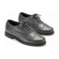 Gray Soft Leather Lace for Boy by London Kids