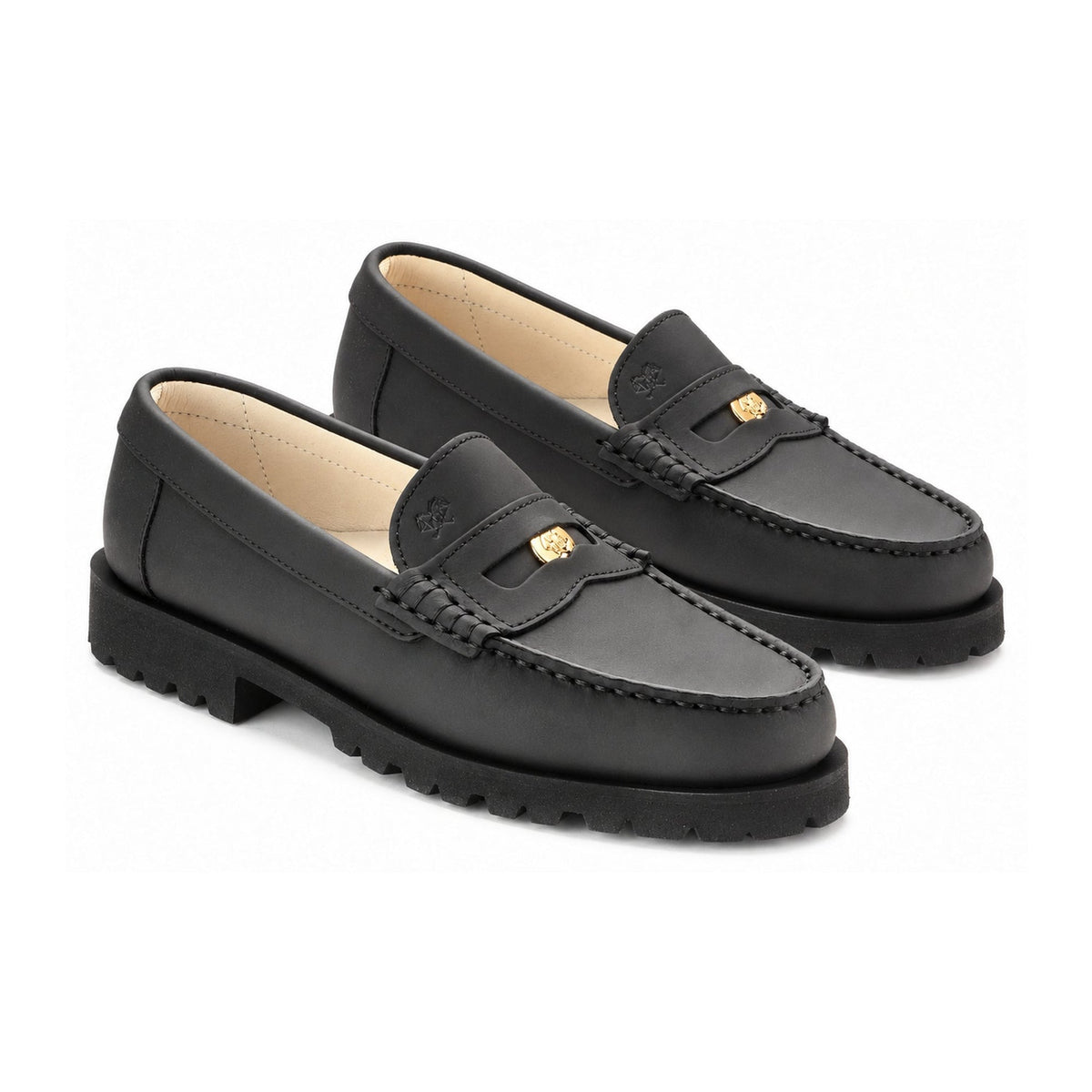 Black Sahara Girls Loafer Coin
