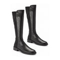 Black Leather Half Half Ladies Boot