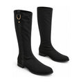 Black Stretch Teens Boots
